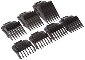 andis 01380 7pc snap-on comb set, blade attachments for mba, ml and sm model trimmers, black