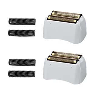 2 packs pro shaver replacement foil and cutters compatible with andis #17155 & #17150 shaver pro foil (golden)