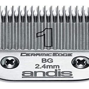 Andis 64465 CeramicEdge Carbon-Infused Detachable Clipper Blade, Size 1, 3/32-Inch Cut Length