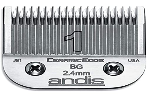 Andis 64465 CeramicEdge Carbon-Infused Detachable Clipper Blade, Size 1, 3/32-Inch Cut Length