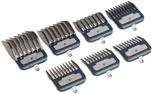 andis master series premium metal hair clipper attachment comb 7 piece set, black, 7 count (pack of 1)
