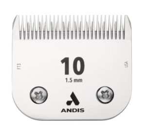 andis – 64315, ceramic edge detachable pet clipper blade – carbon-infused steel with sharp cutting tech, runs cooler & stays sharper, resists rust & heat, size-10 – fits ag, agc & bdc series, chrome