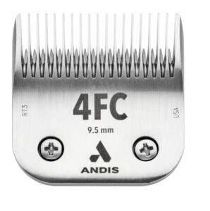 andis – 64123, ultra edge detachable dog clipper blade – carbon-infused steel, long-lasting sharp edges with deep teeth, removes hair 3/8-inch (9.5 mm) – fits ag, agc, bdc models – size-4 fc, chrome