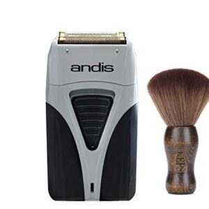 Andis Professional Cordless Profoil Lithium Plus Titanium Foil Shaver (17200) - Bundled with KEPSE Neck Duster