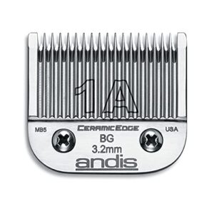 andis – 63055, ceramic edge carbon infused steel detachable clipper blade – ceramic cutting tech, stays sharper & cooler – fits in ag, agc, bdc, bg, dblc, fhc series – size a, 8 in length, chrome
