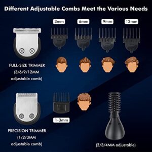 VIKICON Beard Trimmer for Men, All in 1 Mens Grooming Kit with Travel Case, IPX7 Waterproof Electric Razor Shavers, Hair Trimmer for Nose Mustache Face Body, Cordless Clippers, Gifts for Men, FK-8688T