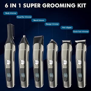 VIKICON Beard Trimmer for Men, All in 1 Mens Grooming Kit with Travel Case, IPX7 Waterproof Electric Razor Shavers, Hair Trimmer for Nose Mustache Face Body, Cordless Clippers, Gifts for Men, FK-8688T