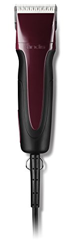 Andis Excel Pro-Animal 5-Speed Detachable Blade Clipper Kit - Professional Pet Grooming, Burgundy, SMC (65360)