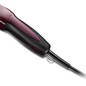 Andis Excel Pro-Animal 5-Speed Detachable Blade Clipper Kit - Professional Pet Grooming, Burgundy, SMC (65360)
