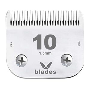 Ceramic Blade Dog Grooming Detachable Compatible with Andis Hair Clippers (#10:1/16"(1.5mm))