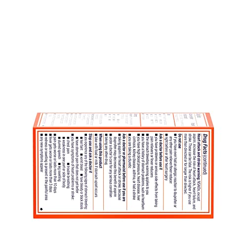 Motrin IB-Ibuprofen Pain Reliever Tablets 200 mg - 100 Coated Caplets (Pack of 3)