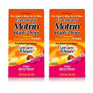 motrin infants concentrated drops, fever reducer, ibuprofen, berry flavored.5 oz (pack of 2)