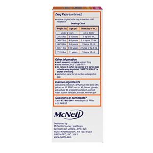 Motrin Children's Oral Suspension, Ibuprofen,Pain Relief, 4 Oz