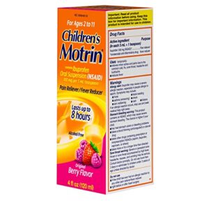 Motrin Children's Oral Suspension, Ibuprofen,Pain Relief, 4 Oz