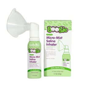 boogie micro-mist inhaler saline spray 1.7oz unscented – pack of 1