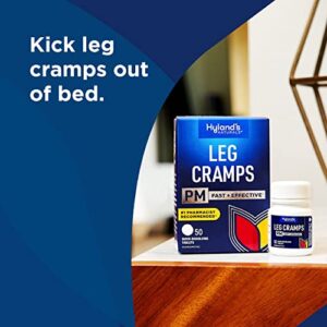 Leg Cramps Tablets by Hyland's Naturals, PM Nighttime Formula, Natural Relief of Calf, Foot and Leg Cramps at Night, 50 Count