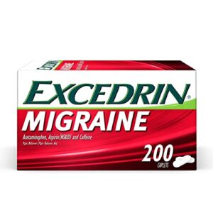 excedrin migraine relief caplets to alleviate migraine symptoms – 200 count