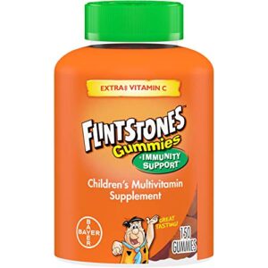 Flintstones Gummies Kids Vitamins with Immunity Support*, Kids and Toddler Multivitamin with Vitamin C, Vitamin D, B12, Zinc & more, Orange 150ct