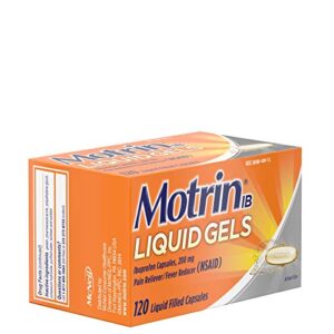 Motrin IB Pain Reliever/Fever Reducer Liquid Gels 120 ea (2 Pack)