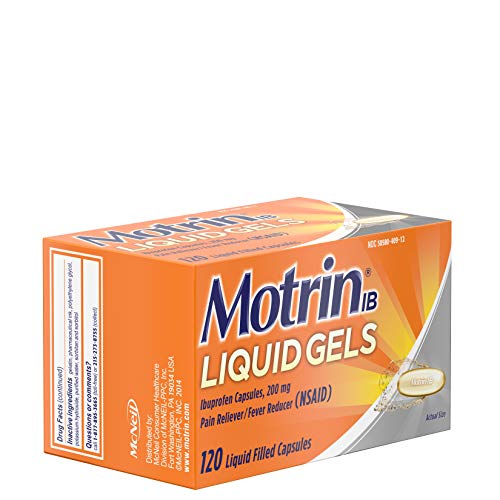 Motrin IB Pain Reliever/Fever Reducer Liquid Gels 120 ea (2 Pack)