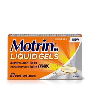 motrin liquid-gels 200mg ibuprofen, 80 count per bottle