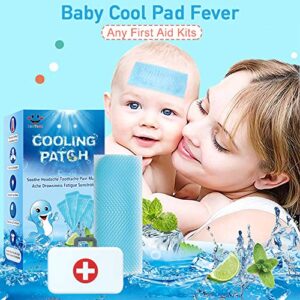 20 Sheets Cooling Patches for Fever Discomfort & Pain Relief, Cooling Relief Fever Reducer, Soothe Headache Pain, Pack of 20