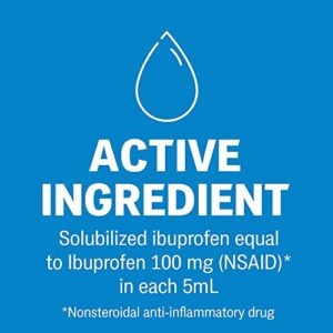 Children's Advil Suspension Ibuprofen 100mg Fast Pain Reliever and Fever Reducer Last up to 8 Hours Grape Flavor Liquid for Ages 2 to 11 Years - 3 Pack of 4 FL Oz Bottles