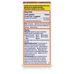 Children's Motrin Oral Suspension, Pain Relief, Ibuprofen, Berry Flavored, 1 Oz (Pack of 6)