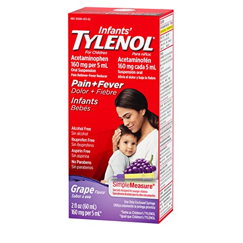 Infants' Tylenol Acetaminophen Liquid Medicine, Grape, 2 fl. oz