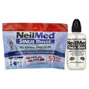 NeilMed Sinus Rinse - A Complete Sinus Nasal Rinse Kit, 50 count (Pack of 1)