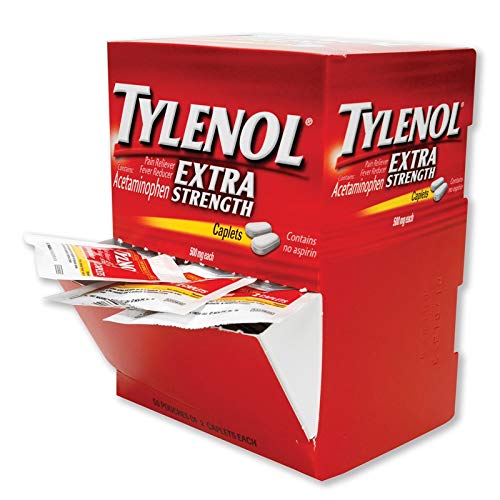 MCNEIL - DIV OF JOHNSON&JOHNSON Tylenol Extra Strength Caplet Refills, 2 Caplets Per Packet, 50-Pack Box (3 Pack - 50 Count/Box)