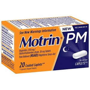 motrin pm coated caplets – 20 ct, pack of 5
