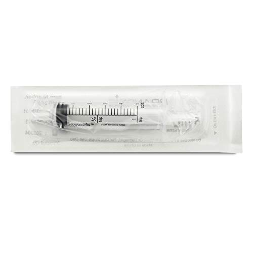 5ml Oral Syringes - 100 Pack – Luer Slip Tip, No Needle, Individually Blister Packed - Medicine Administration for Infants, Toddlers and Small Pets (No Cover)