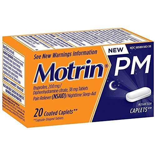 Motrin PM Coated Caplets - 20 ct, Pack of 3