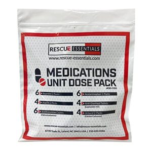 rescue essentials medications unit dose pack
