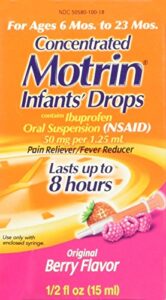 motrin concentrated aspirin, 0.5 fluid ounce