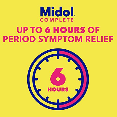 Midol Complete Menstrual Pain Relief Gelcaps with Acetaminophen for Menstrual Symptom Relief - 24 Count (Packaging May Vary)