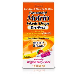 infants’ motrin concentrated liquid medicine drops with ibuprofen, berry, 1 fl. oz