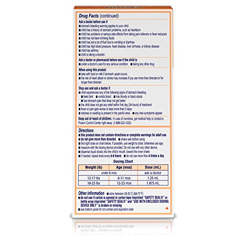 Infants' Motrin Concentrated Liquid Medicine Drops with Ibuprofen, Berry, 1 fl. oz