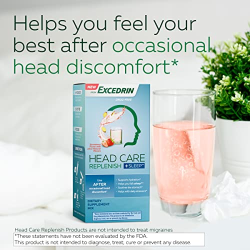 Head Care Replenish Plus Sleep From Excedrin Dietary Supplement for Head Health Support - 24 Packets