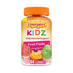 emergen-c kidz daily immune support dietary supplements, flavored gummies with vitamin c and b vitamins, fruit fiesta flavored gummies – 44 count