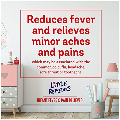Little Remedies Infant Fever & Pain Reliever with Acetaminophen, Natural Berry Flavor, 2 Fl Oz