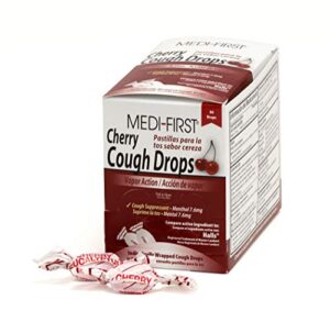 medique medi-first 81550 cherry cough drop, 50 drops