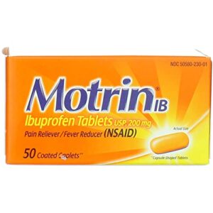 Motrin IB Ibuprofen Tablets, 200 Mg, 50 Count (Pack of 8)