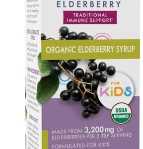 Nature's Way Sambucus Organic Elderberry Syrup for Kids, Black Elderberry Extract, Great Tasting, Gluten-Free, 4 Fl. Oz