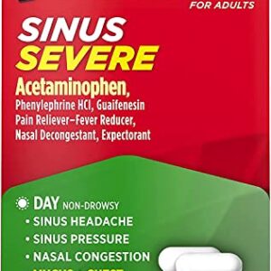 TYLENOL Sinus Congestion & Pain, Severe Caplets Daytime Non-Drowsy 24 EA (Pack of 3)