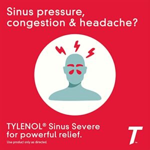 TYLENOL Sinus Congestion & Pain, Severe Caplets Daytime Non-Drowsy 24 EA (Pack of 3)