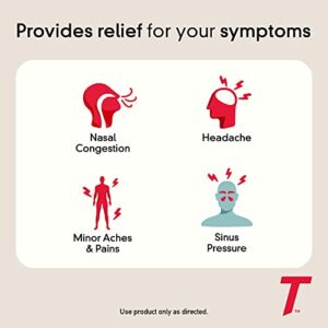 TYLENOL Sinus Congestion & Pain, Severe Caplets Daytime Non-Drowsy 24 EA (Pack of 3)