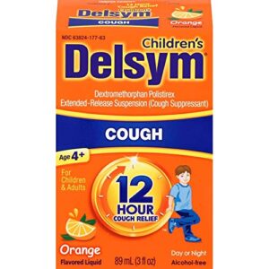 delsym children’s 12 hr cough relief liquid, orange, 3oz