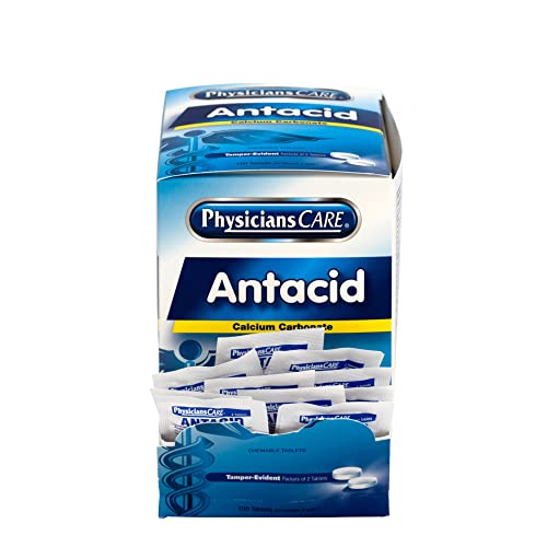 PhysiciansCare Antacid Heartburn Medication (Compare to Tums), 50 Doses of Two Tablets, 420 mg